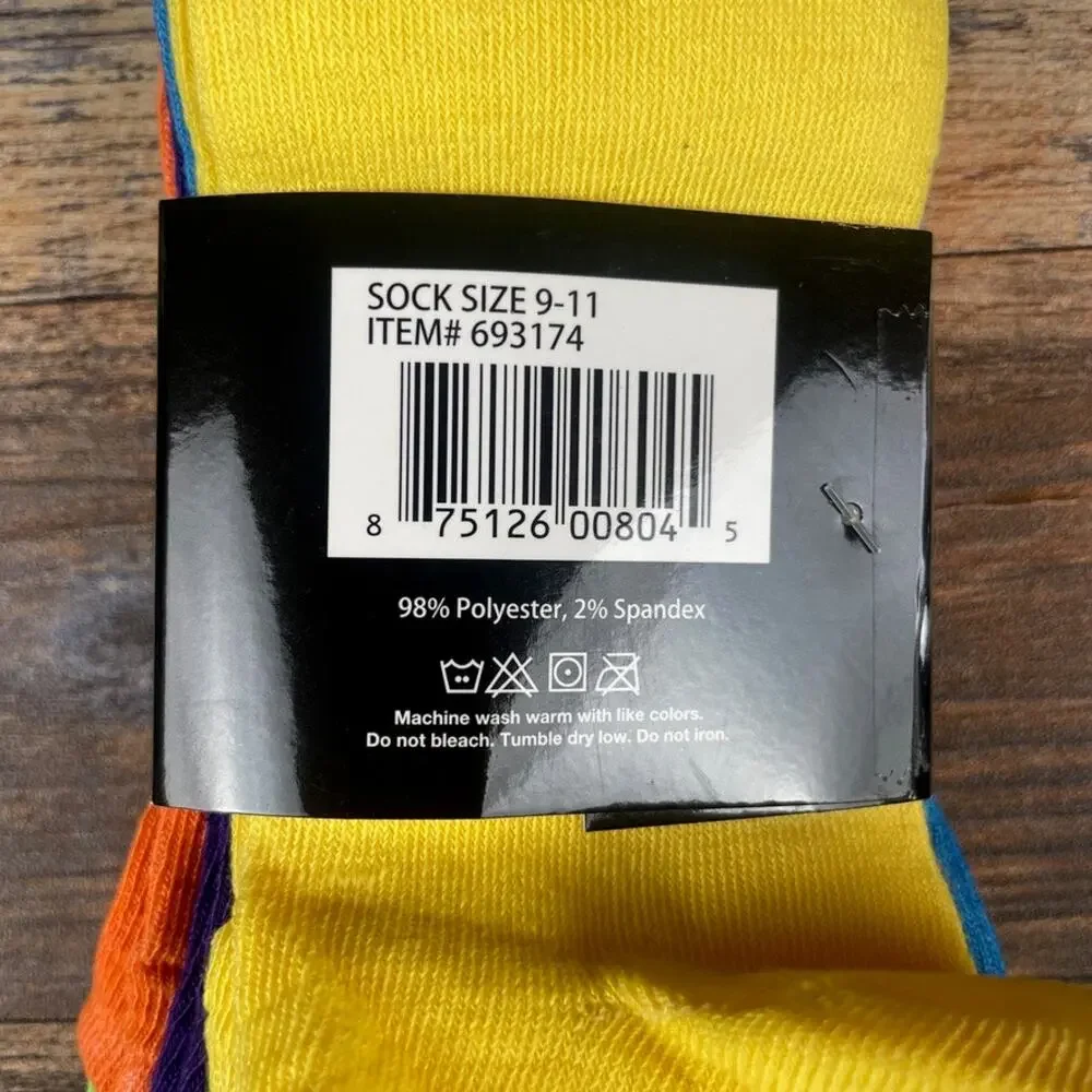 Broadway Apparel Women's Size 9-11 Multicolor Polyester Spandex 6PK Sport Socks